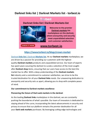 guide to darknet markets